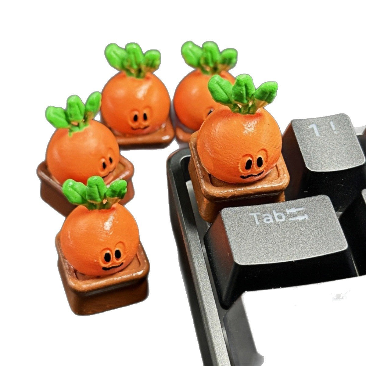 Handmade 3D Resin Cute Radish Keycap for Mechanical Keyboard