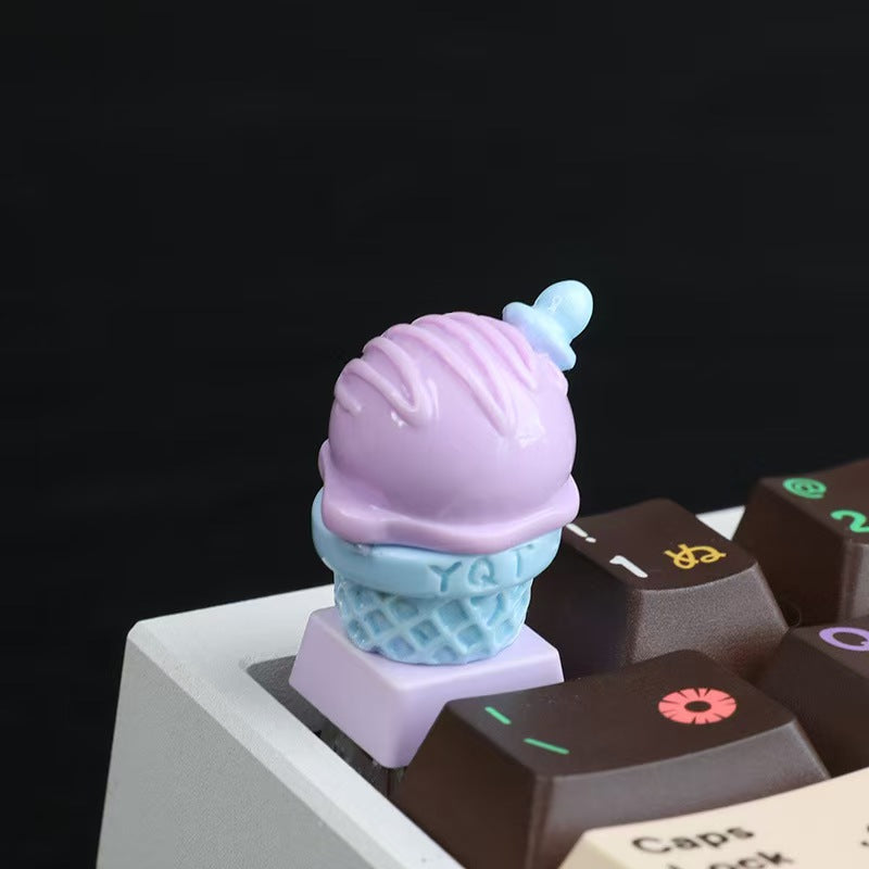 3D Ice Cream Resin Keycap. Creative Mechanical Keyboard Keycap