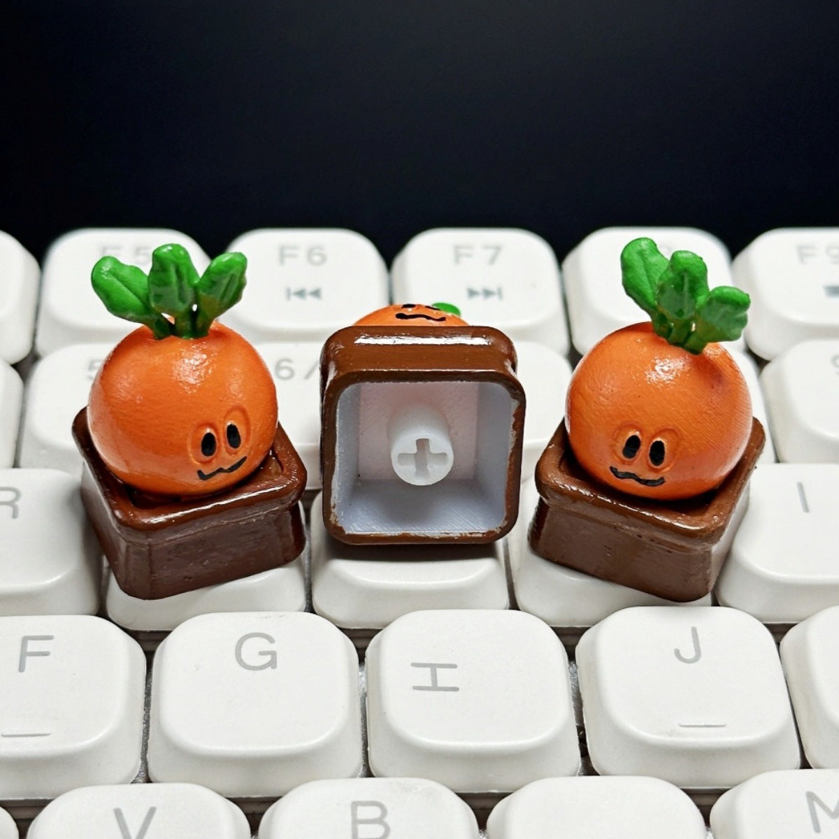 Handmade 3D Resin Cute Radish Keycap for Mechanical Keyboard