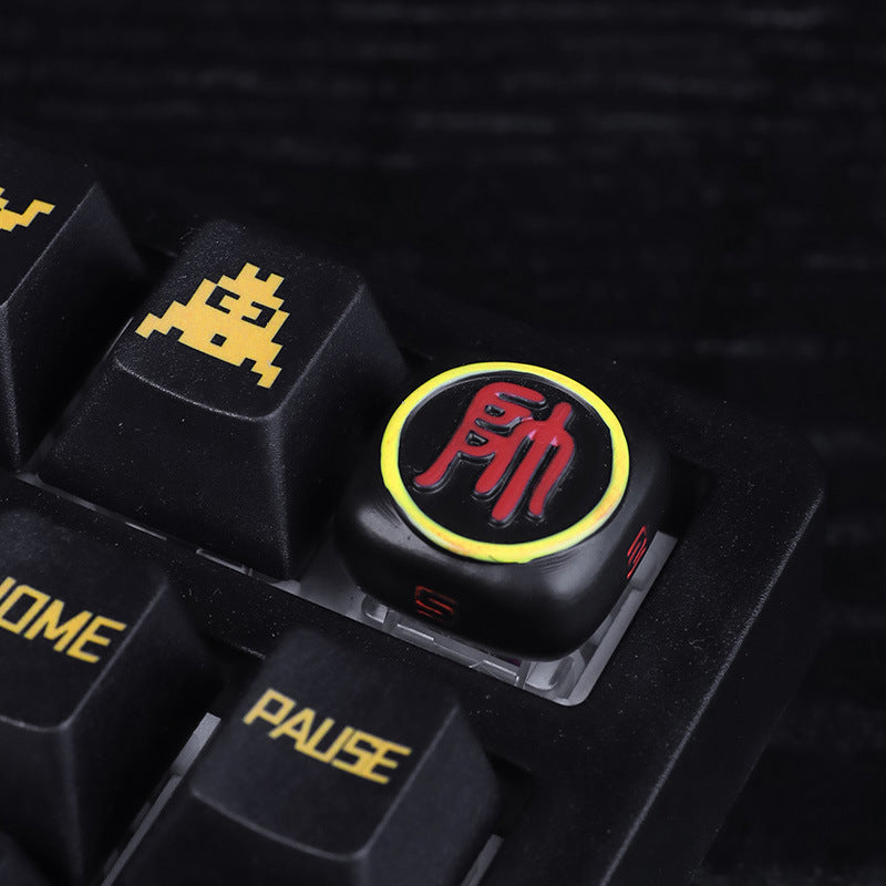 Custom Black-Gold Chess Resin Keycaps for Mechanical Keyboard- Single 3D Keycap Gift