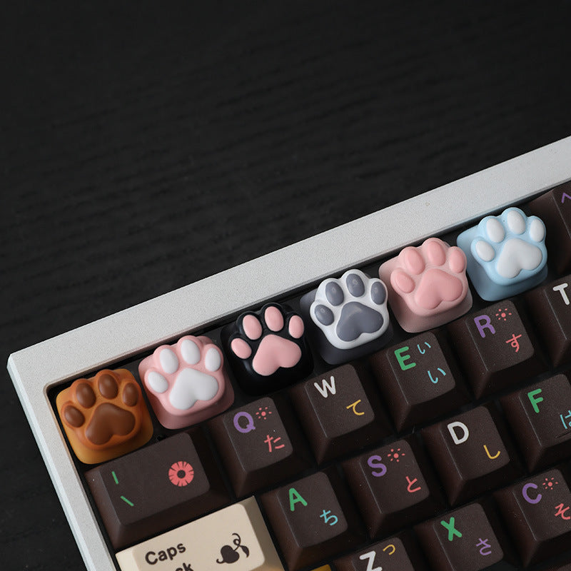 Custom Colorful Cute Animal Cat Paw Keycap for Mechanical Keyboard
