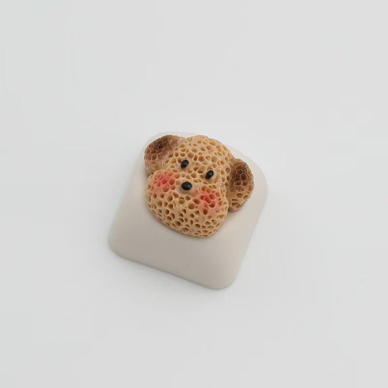 Cute Puppy Resin Keycaps, for Mechanical Keycap,MOA Base