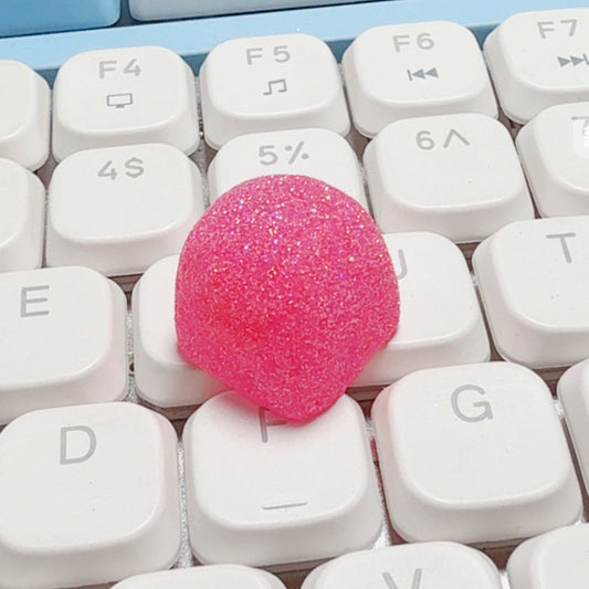 Translucent Sugar-Grain Epoxy Resin Keycap for Mechanical Keyboards