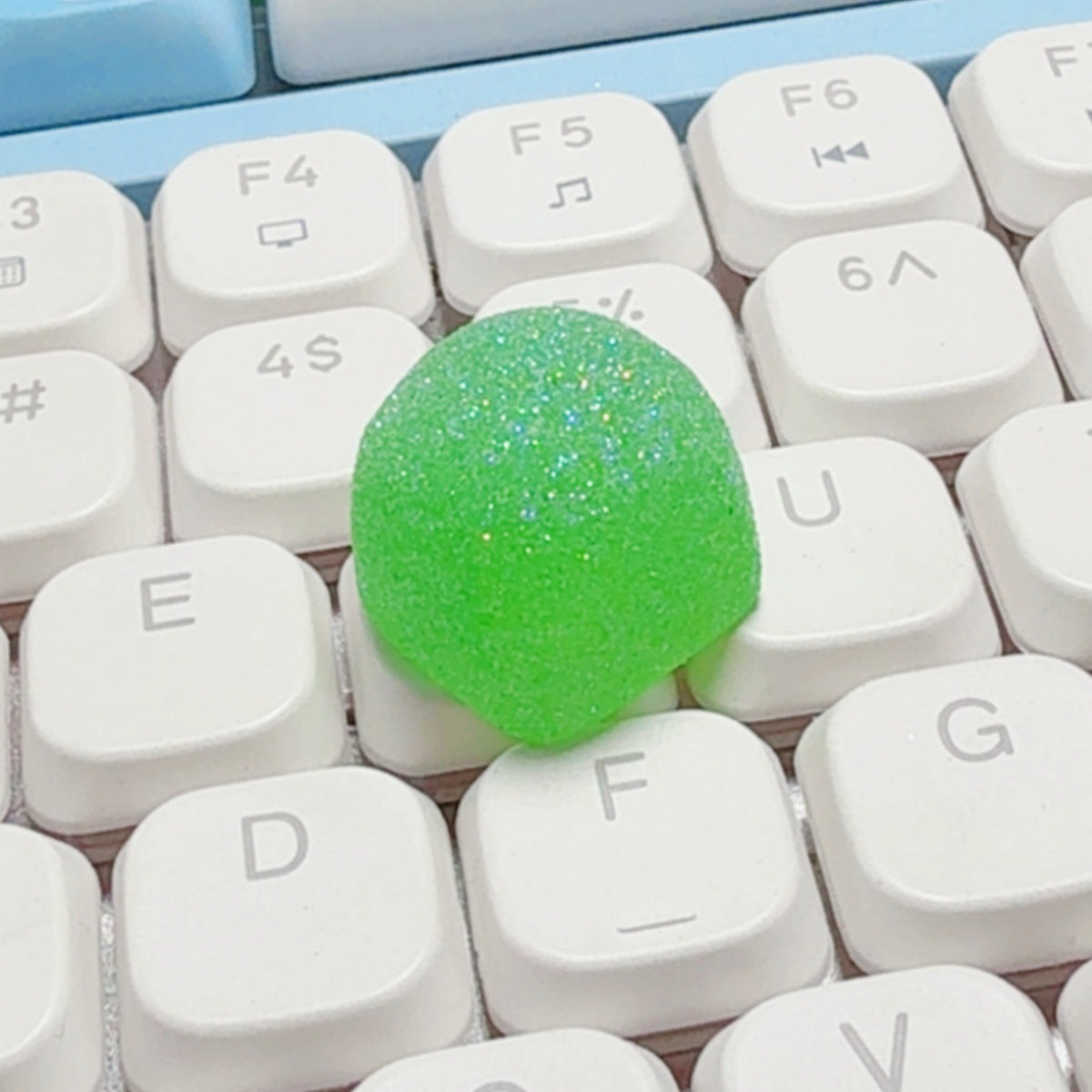 Translucent Sugar-Grain Epoxy Resin Keycap for Mechanical Keyboards