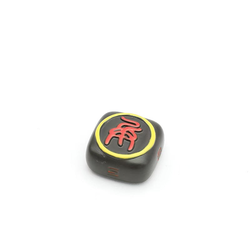 Custom Black-Gold Chess Resin Keycaps for Mechanical Keyboard- Single 3D Keycap Gift