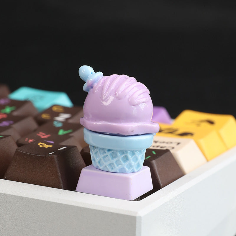 3D Ice Cream Resin Keycap. Creative Mechanical Keyboard Keycap