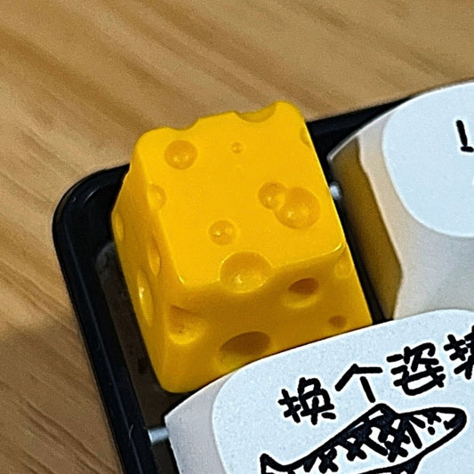 Handmade Epoxy Resin Cheese Keycap for Mechanical Keyboard