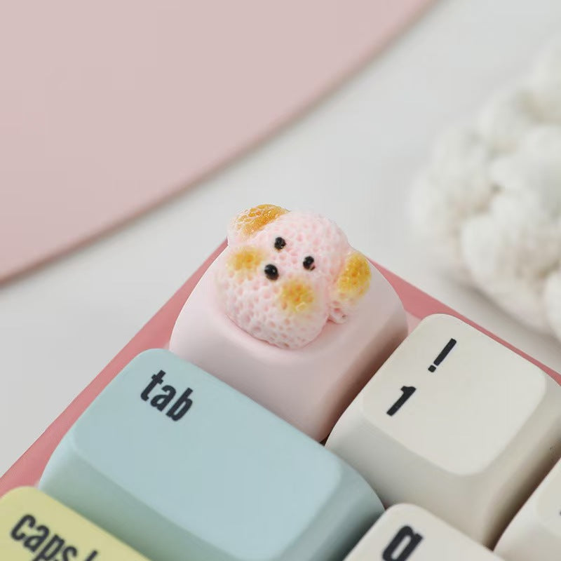 Cute Puppy Resin Keycaps, for Mechanical Keycap,MOA Base