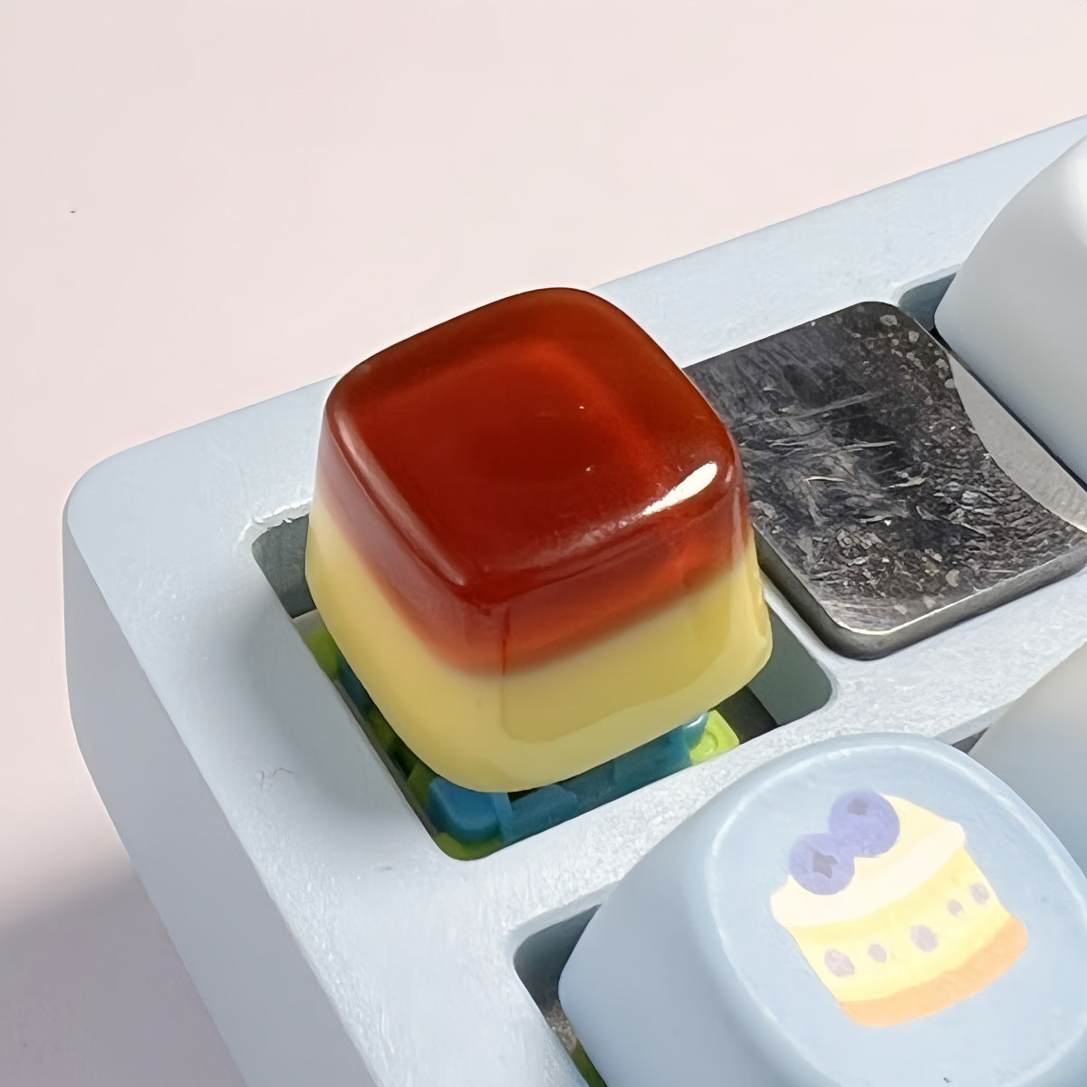 Resin Simulated Caramel Pudding Keycap/Jelly Keycap for Mechanical Keyboard