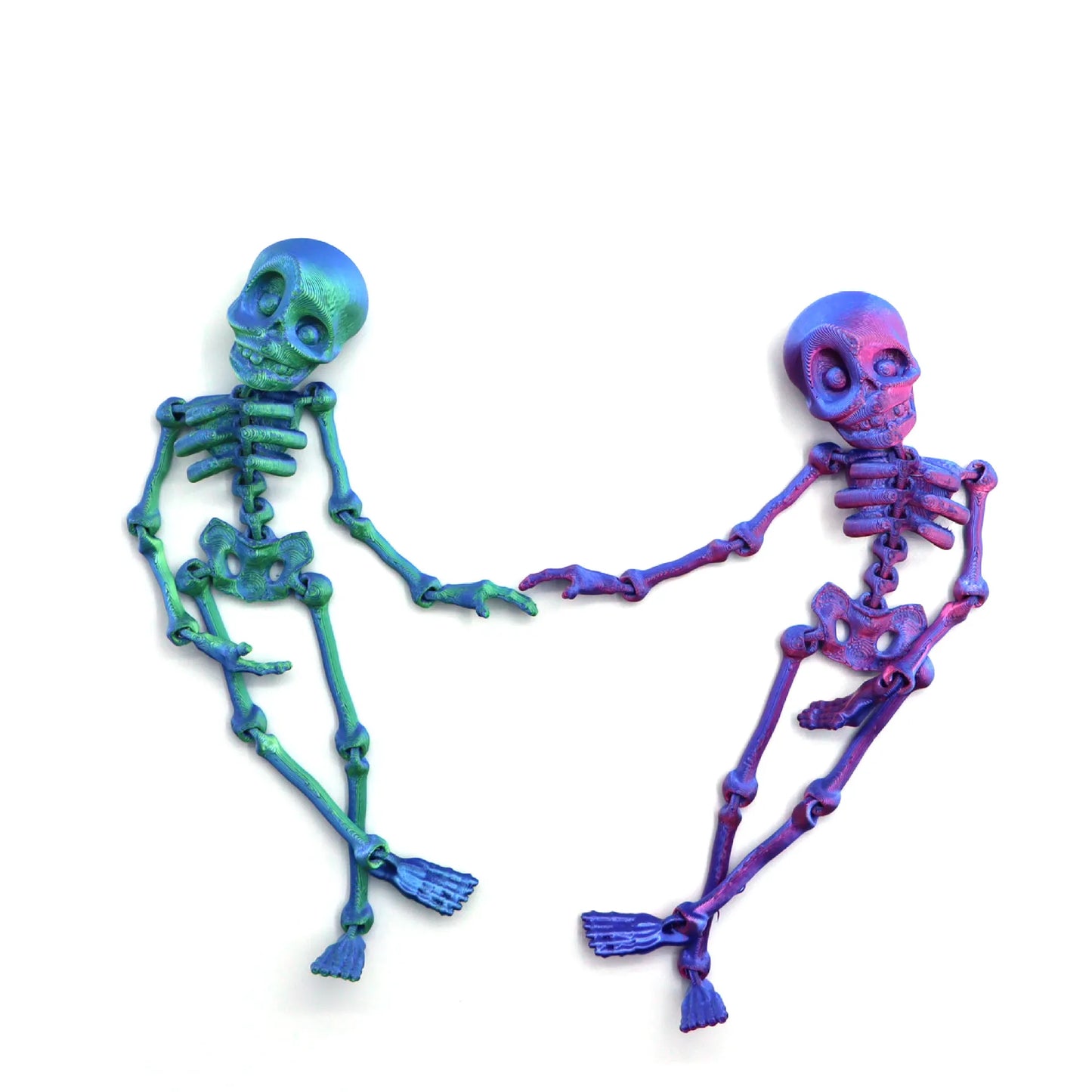 Hot-selling 3D printed skeleton with movable joints - creative refrigerator magnet toy for kids' halloween decoration