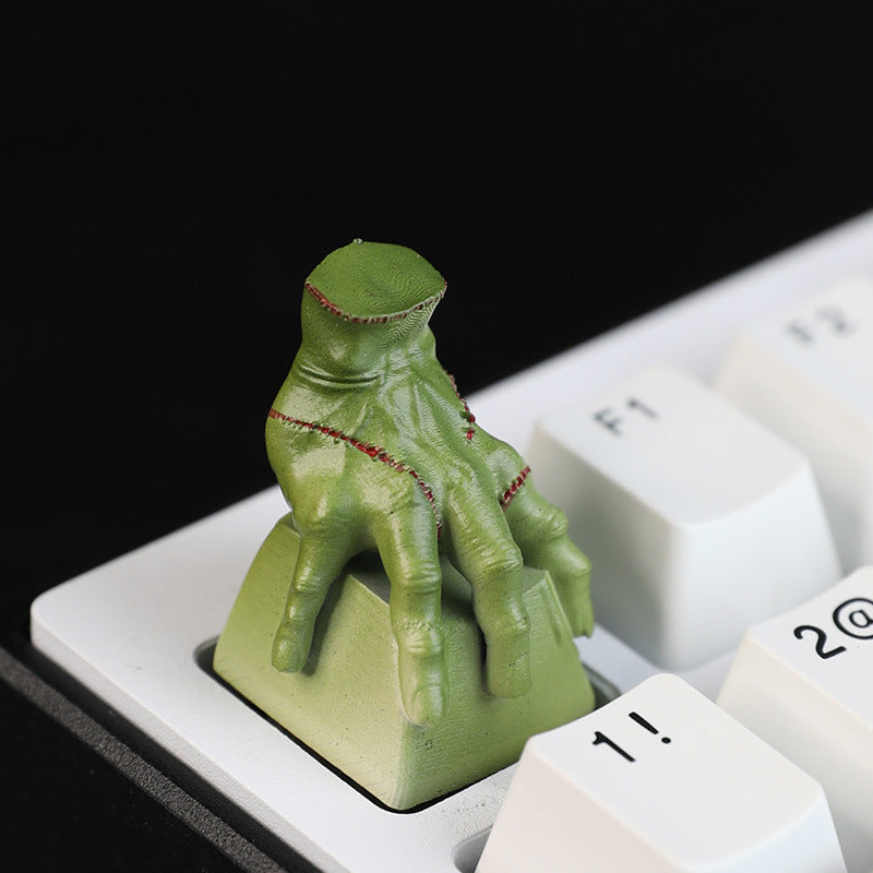Custom Green Hand Resin Keycap for Mechanical Keyboard