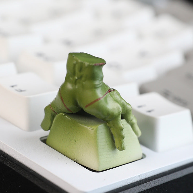 Custom Green Hand Resin Keycap for Mechanical Keyboard