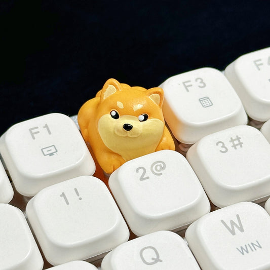 Handmade 3D Resin Shiba Inu Puppy Dog Keycap for Mechanical Keyboard