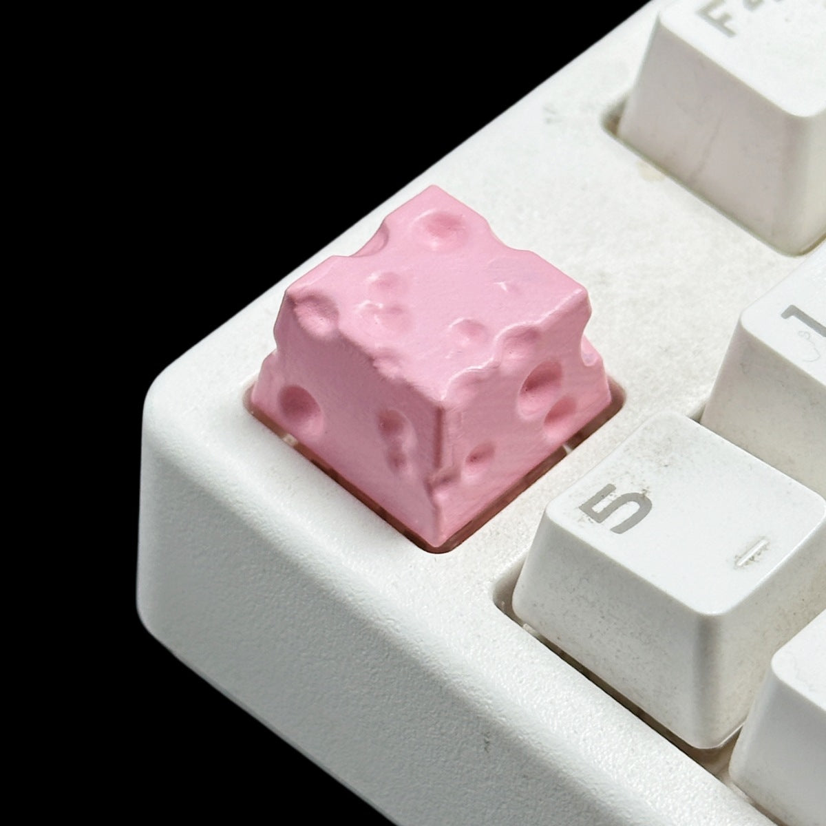 Handmade Epoxy Resin Cheese Keycap for Mechanical Keyboard