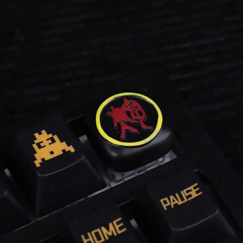 Custom Black-Gold Chess Resin Keycaps for Mechanical Keyboard- Single 3D Keycap Gift