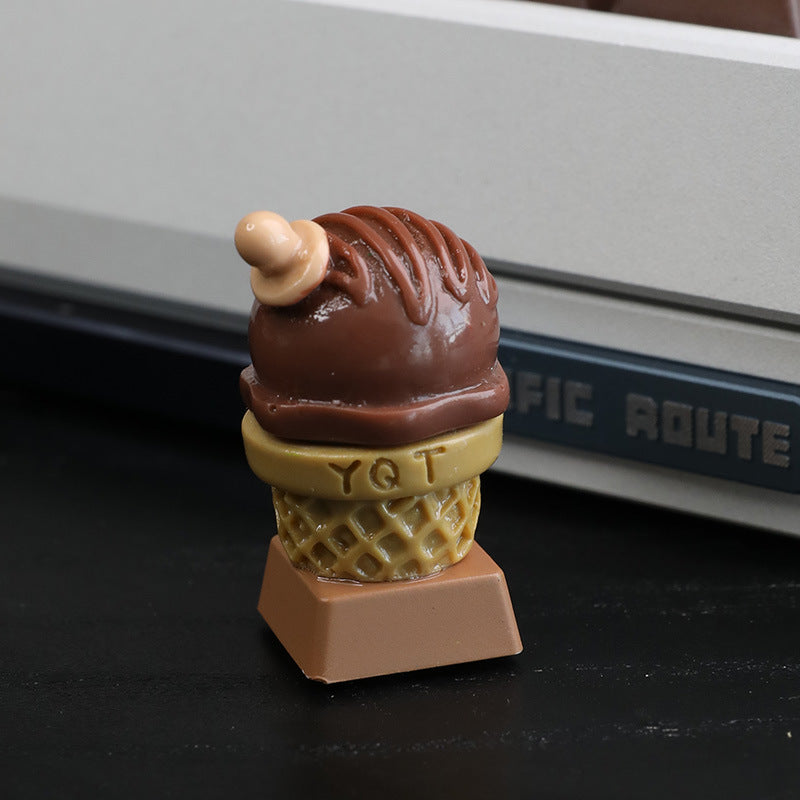 3D Ice Cream Resin Keycap. Creative Mechanical Keyboard Keycap