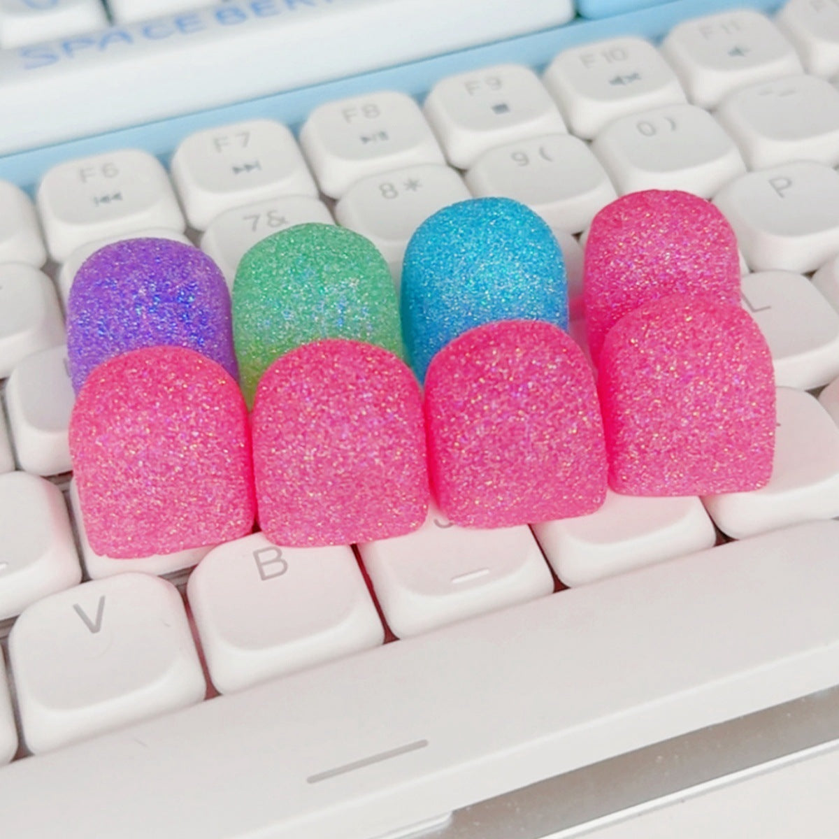 Translucent Sugar-Grain Epoxy Resin Keycap for Mechanical Keyboards