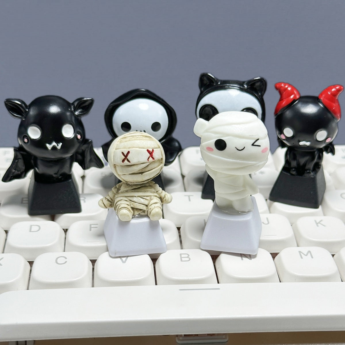 Handmade Custom Halloween Skull & Dark Mummy Keycap for Mechanical Keyboard