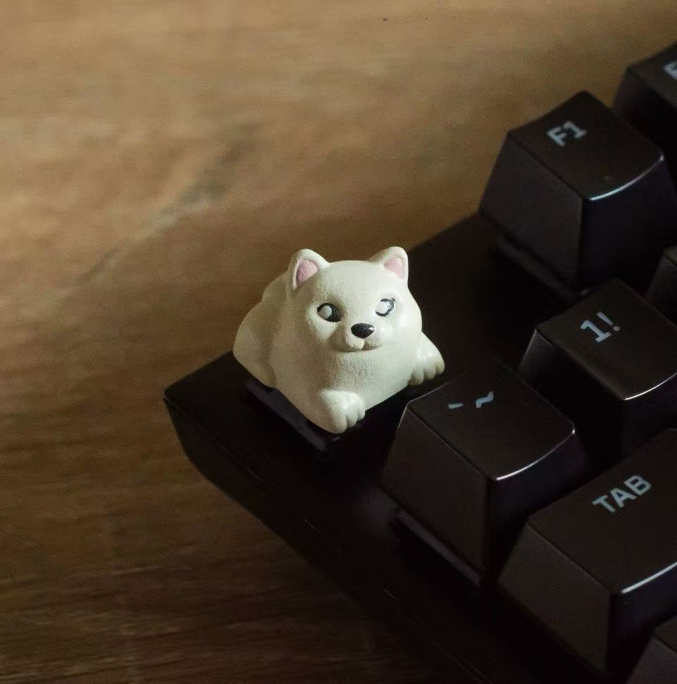 Handmade 3D Resin Shiba Inu Puppy Dog Keycap for Mechanical Keyboard