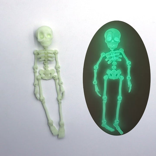 Hot-selling 3D printed skeleton with movable joints - creative refrigerator magnet toy for kids' halloween decoration