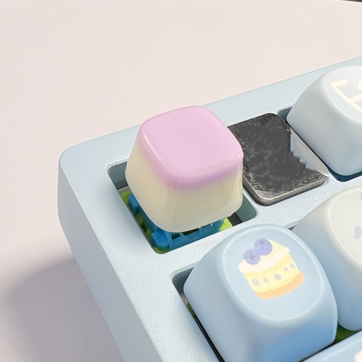 Resin Simulated Caramel Pudding Keycap/Jelly Keycap for Mechanical Keyboard