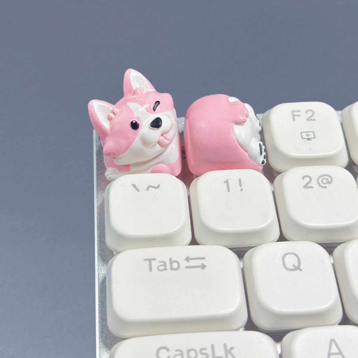 Hand-Painted Cute 3D Corgi Butt & Shiba Inu Keycaps for Mechanical Keyboard