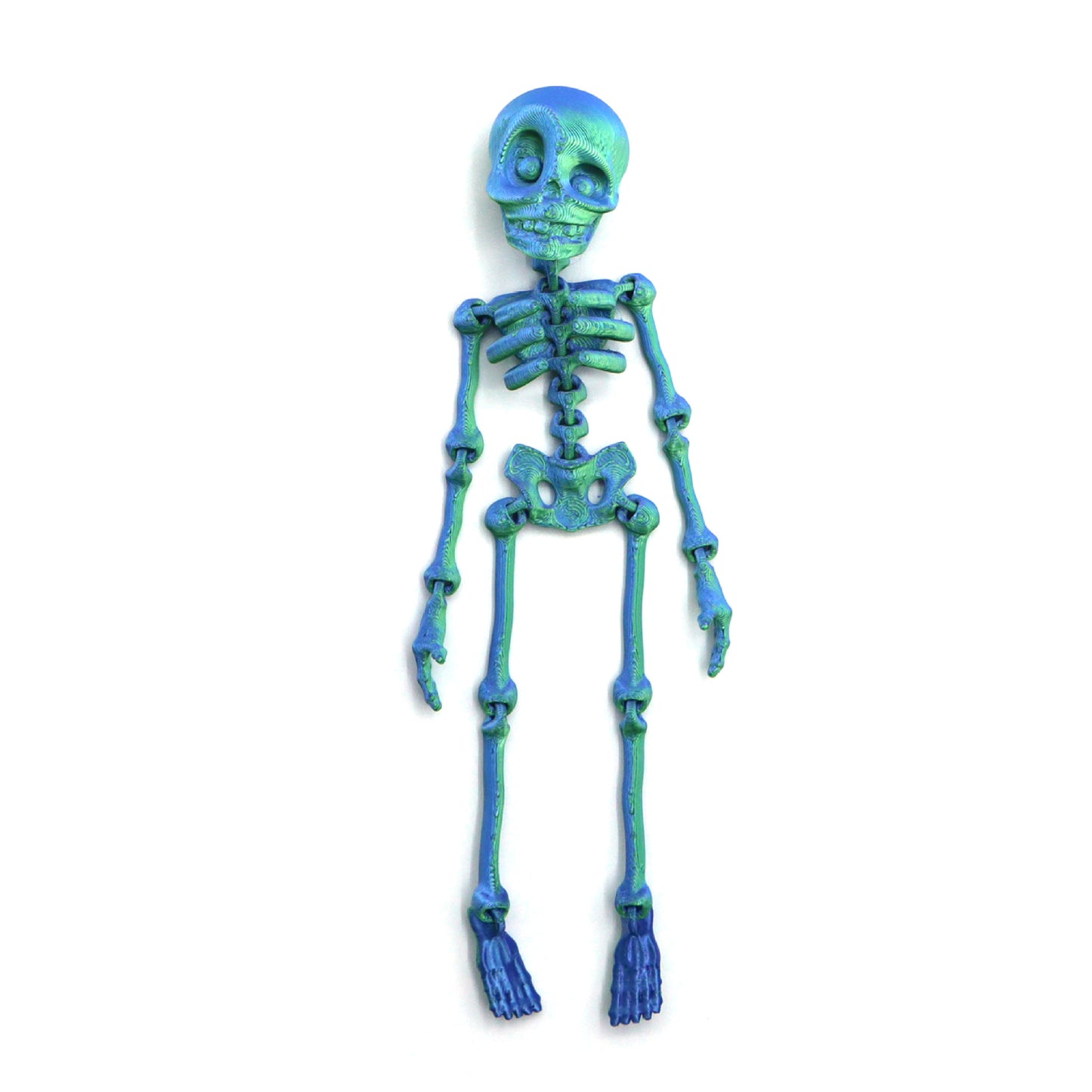 Hot-selling 3D printed skeleton with movable joints - creative refrigerator magnet toy for kids' halloween decoration