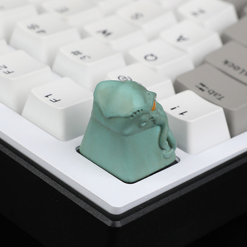 Custom resin hand-painted Cthulhu octopus keycap for mechanical keyboard