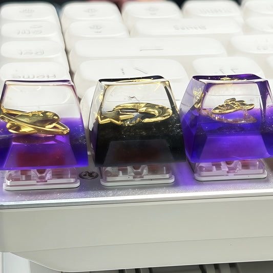 Resin Translucent Cosmic Space Keycap - Single Planet, Star, Moon keycap for Mechanical Keyboards