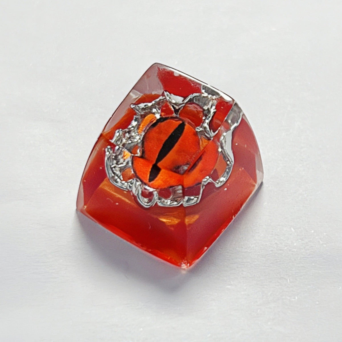 Epoxy Resin Halloween Themed Custom Demon Eye Keycap - Colorful 3D Punk Metal Single Keycap