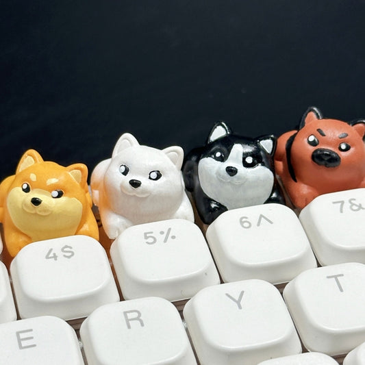 Handmade 3D Resin Shiba Inu Puppy Dog Keycap for Mechanical Keyboard