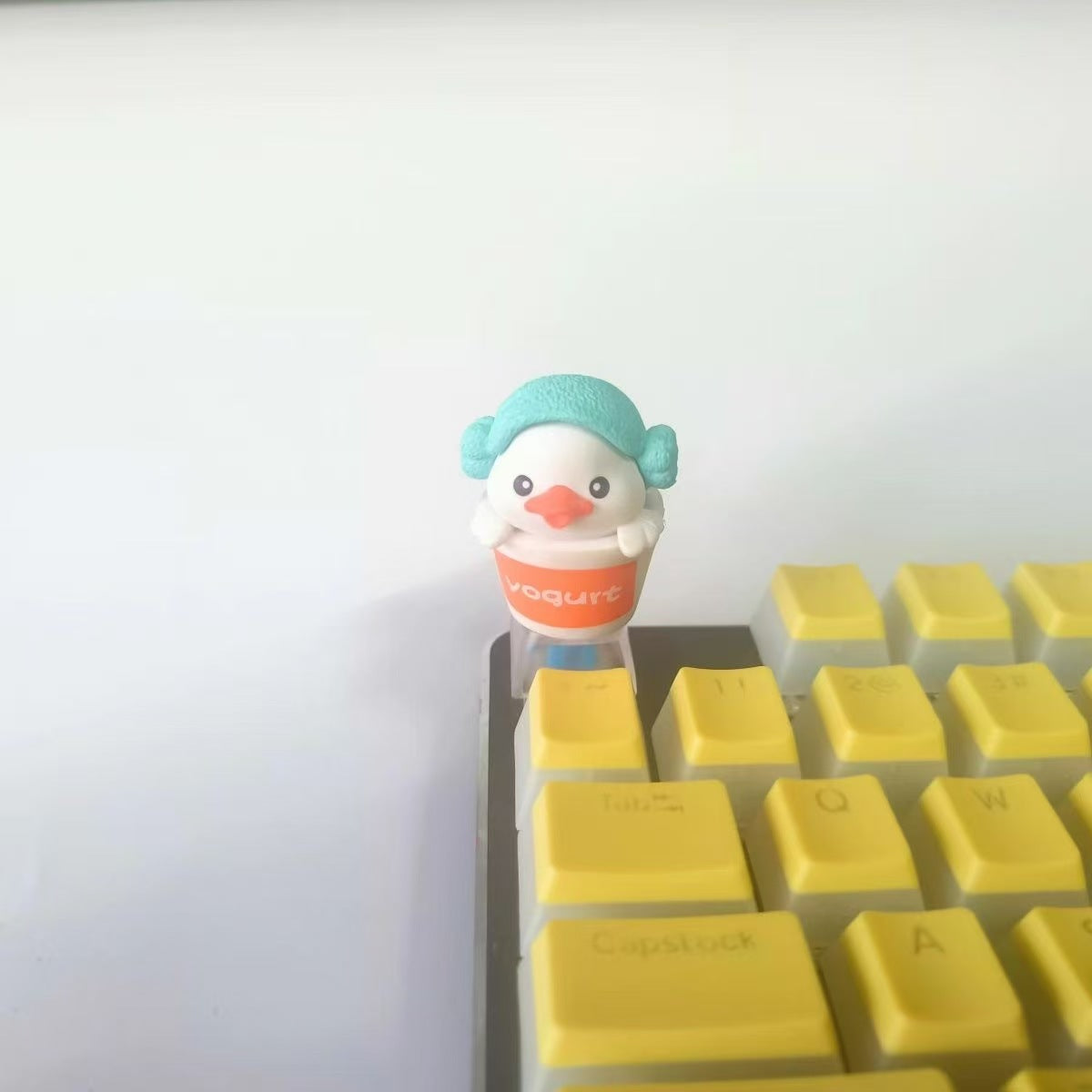 Handmade Custom 3D Rubber Duck Keycap for Mechanical Keyboard