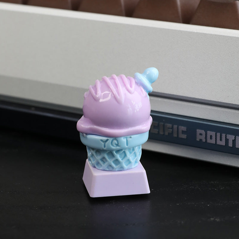 3D Ice Cream Resin Keycap. Creative Mechanical Keyboard Keycap