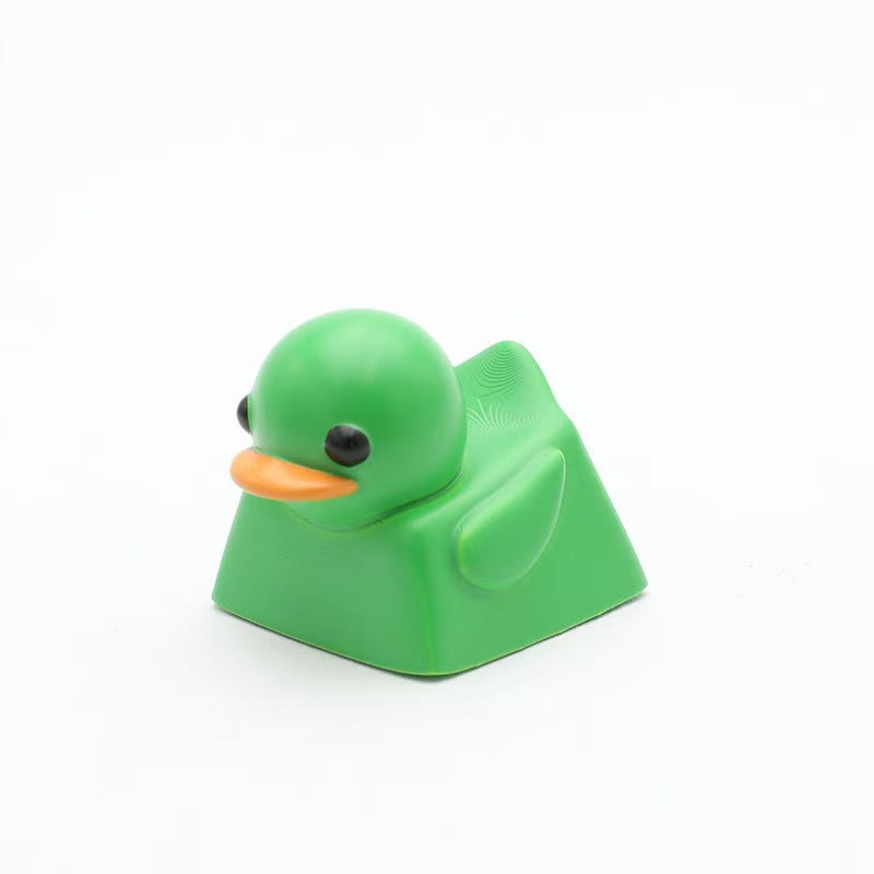 Custom Stress-Relief Chubby Resin Duck Keycap for Mechanical Keyboard