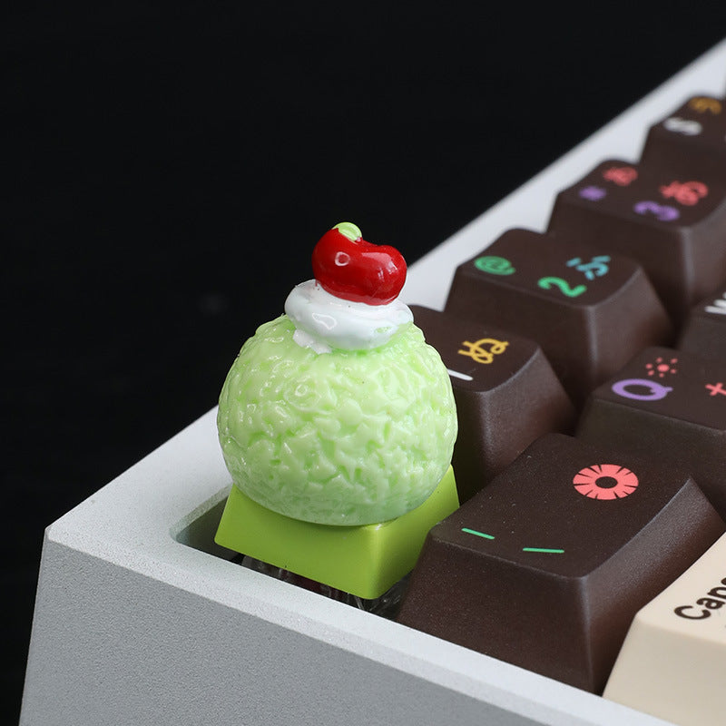 3D Ice Cream Resin Keycap. Creative Mechanical Keyboard Keycap
