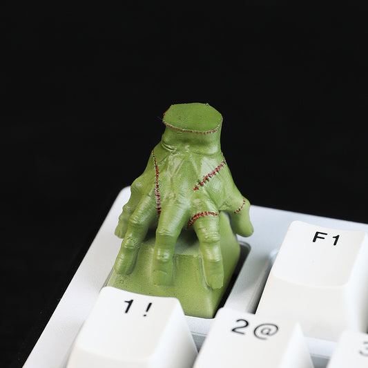 Custom Green Hand Resin Keycap for Mechanical Keyboard