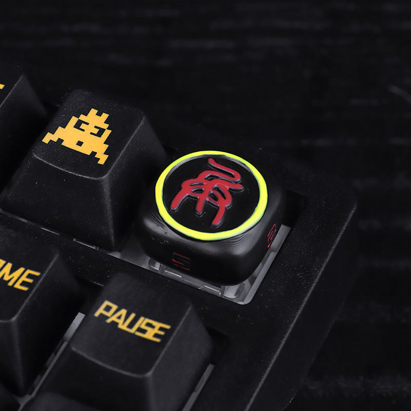 Custom Black-Gold Chess Resin Keycaps for Mechanical Keyboard- Single 3D Keycap Gift