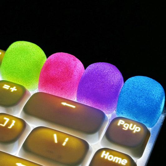 Translucent Sugar-Grain Epoxy Resin Keycap for Mechanical Keyboards