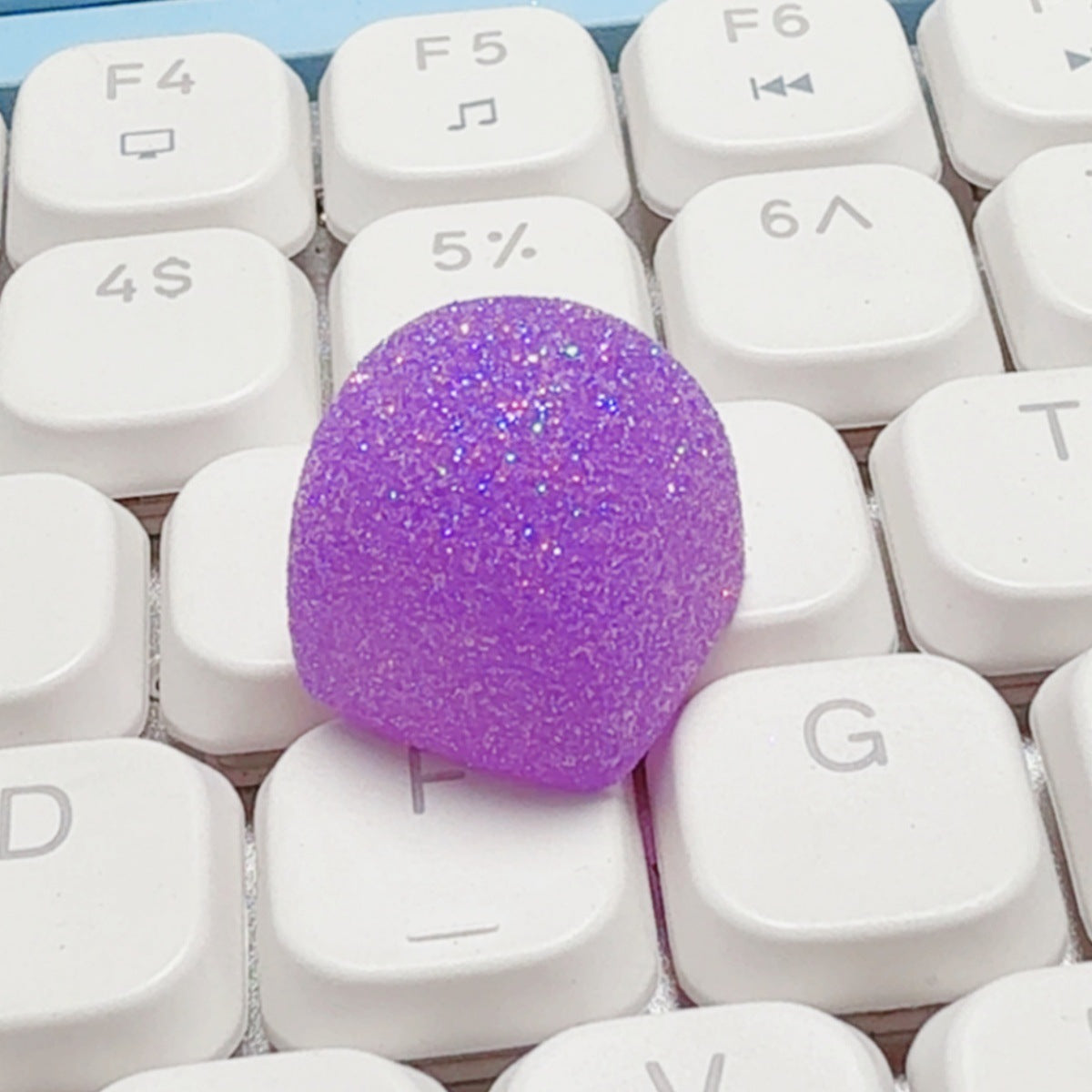 Translucent Sugar-Grain Epoxy Resin Keycap for Mechanical Keyboards