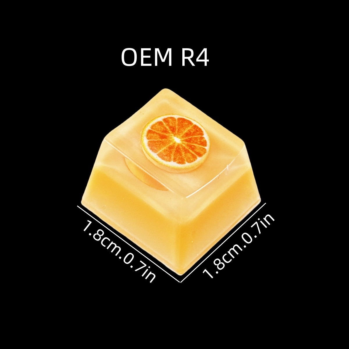 Translucent Fruit Epoxy Resin Keycap for Mechanical Keyboard