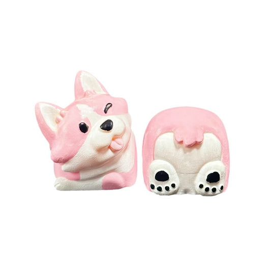 Hand-Painted Cute 3D Corgi Butt & Shiba Inu Keycaps for Mechanical Keyboard
