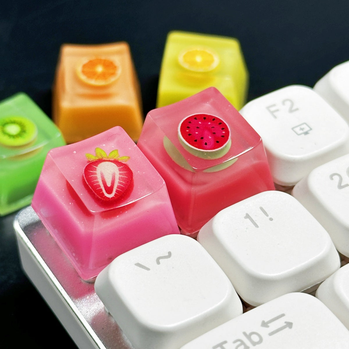 Translucent Fruit Epoxy Resin Keycap for Mechanical Keyboard