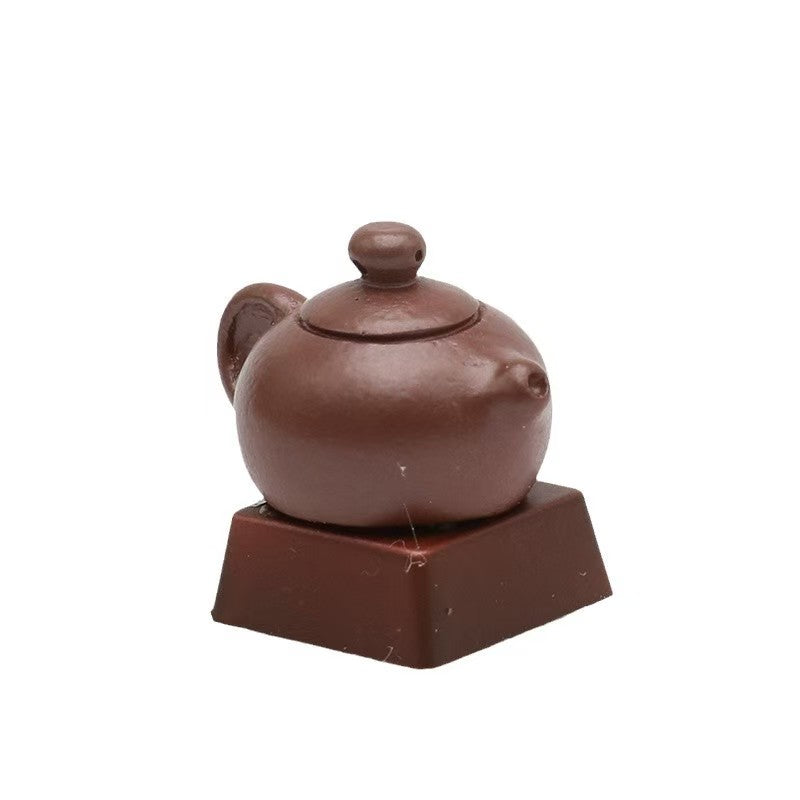 Personalized Handmade Resin Purple Clay Teapot Keycap for Mechanical Keyboards,