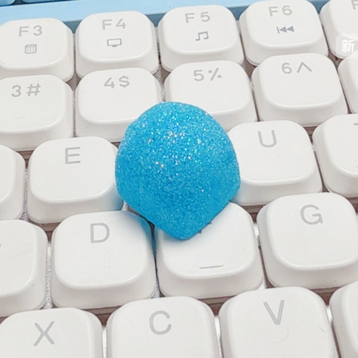 Translucent Sugar-Grain Epoxy Resin Keycap for Mechanical Keyboards