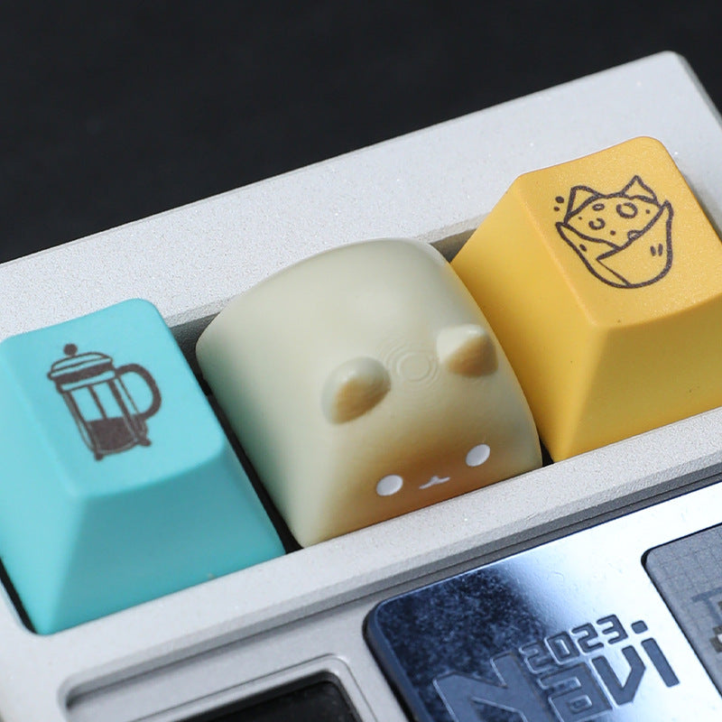 Custom resin Japanese-style takoyaki keycap for mechanical keyboard