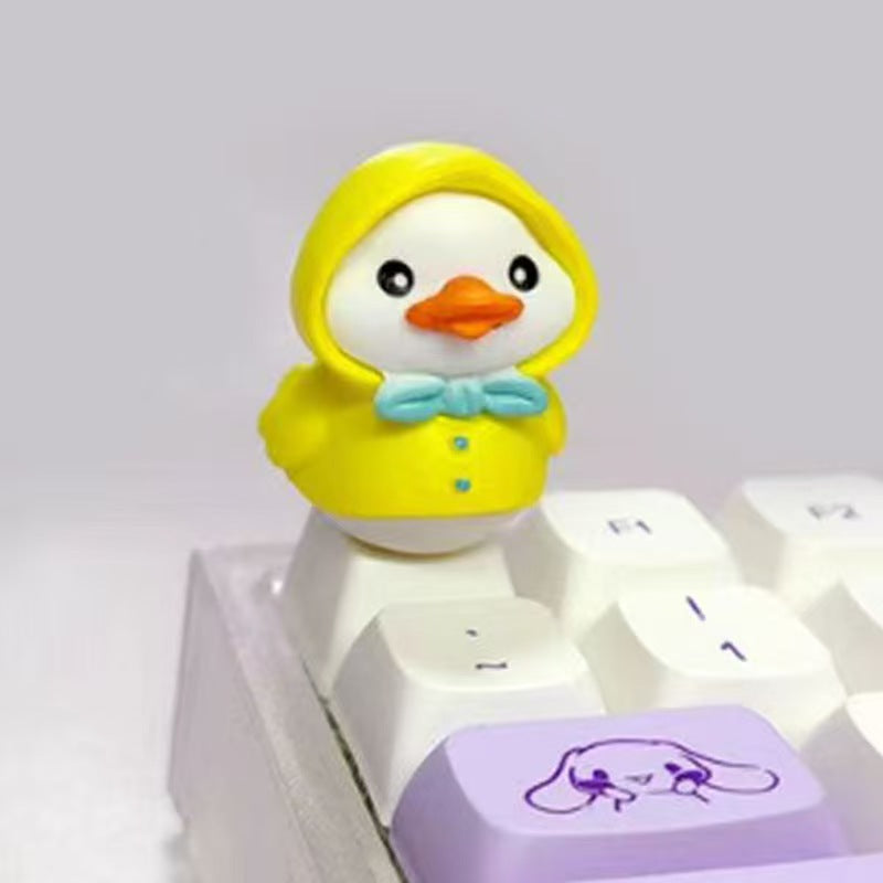 Handmade Custom 3D Rubber Duck Keycap for Mechanical Keyboard