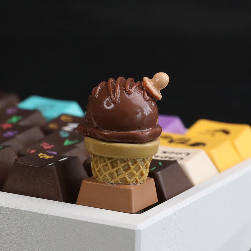3D Ice Cream Resin Keycap. Creative Mechanical Keyboard Keycap