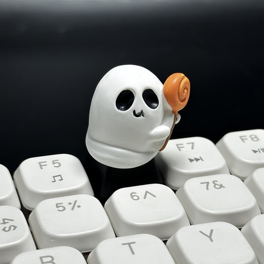 Custom Halloween Mummy & Skull Resin Keycaps for Mechanical Keyboards