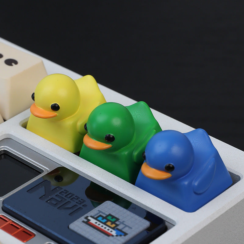 Custom Stress-Relief Chubby Resin Duck Keycap for Mechanical Keyboard