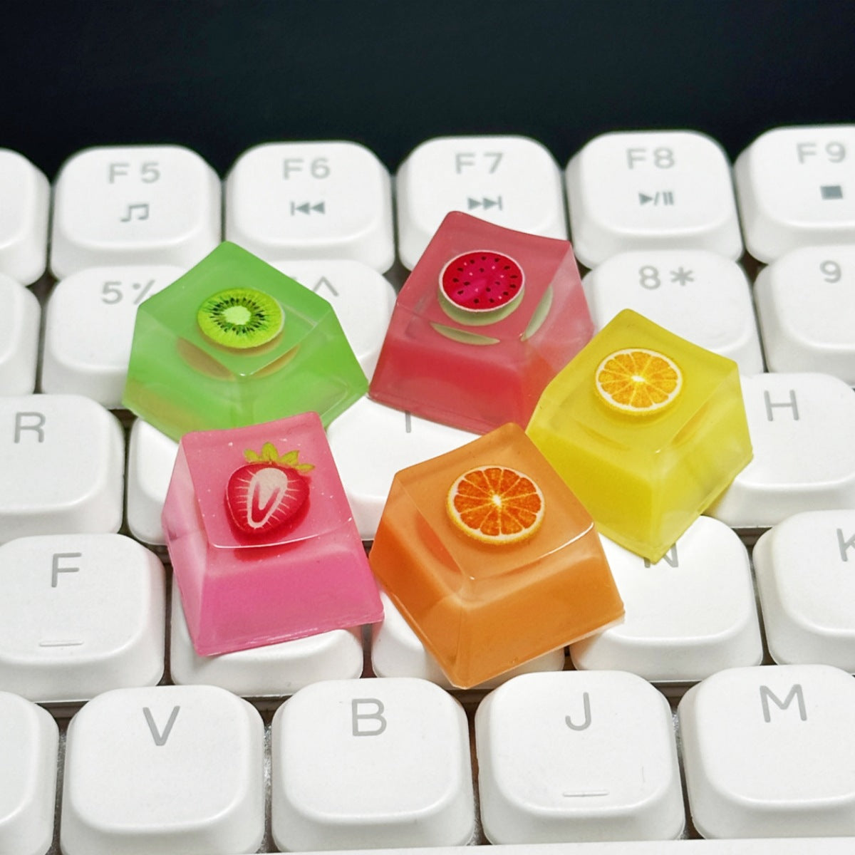 Translucent Fruit Epoxy Resin Keycap for Mechanical Keyboard